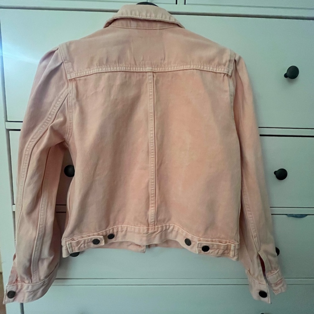 Levi’s original puff sleeve trucker Pink Denim Jacket - Picture 4 of 13